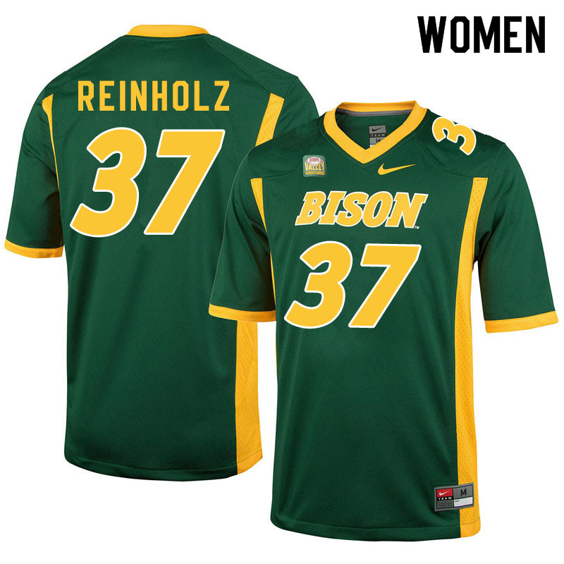 Women #37 Jake Reinholz North Dakota State Bison College Football Jerseys Sale-Green
